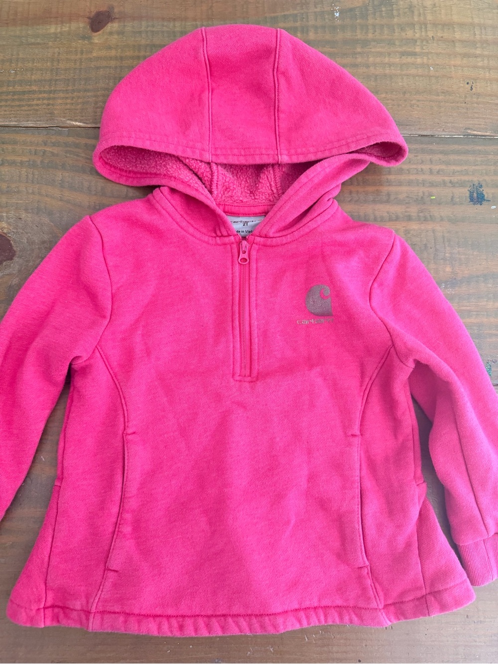 2T Carhartt Girls' Pink Hooded Pullover